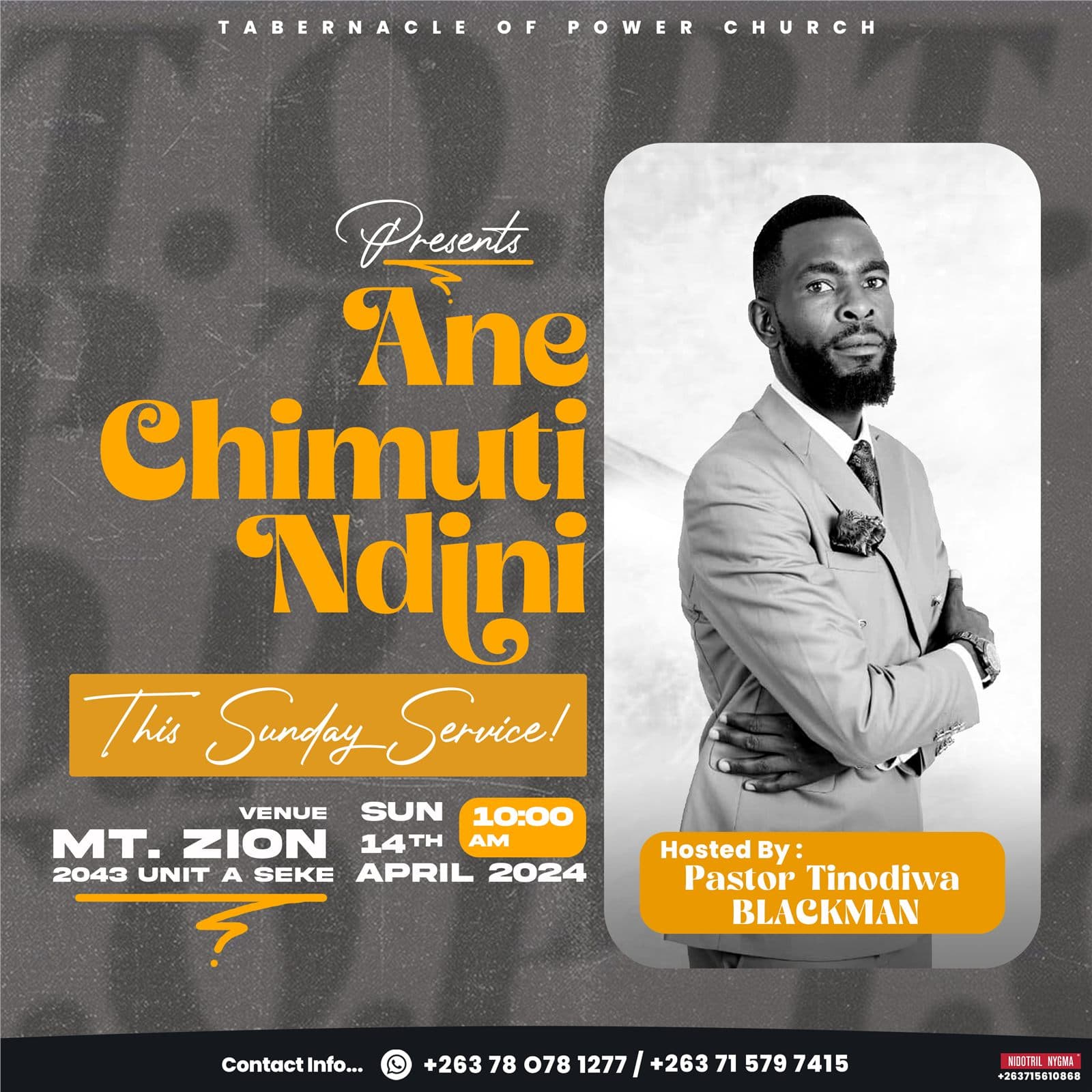 Tabernacle of Power Church — event flyer