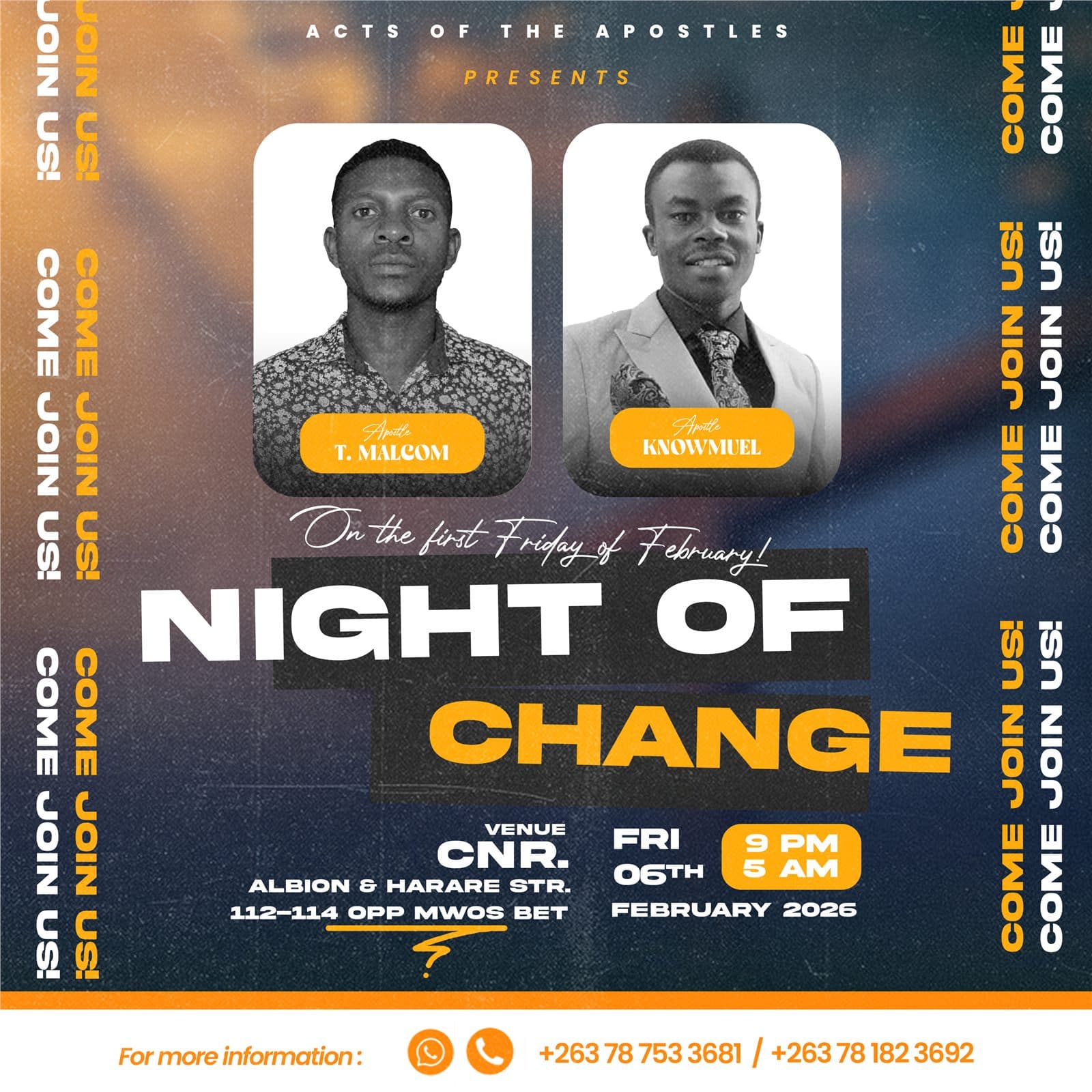 Acts of the Apostles — event flyer
