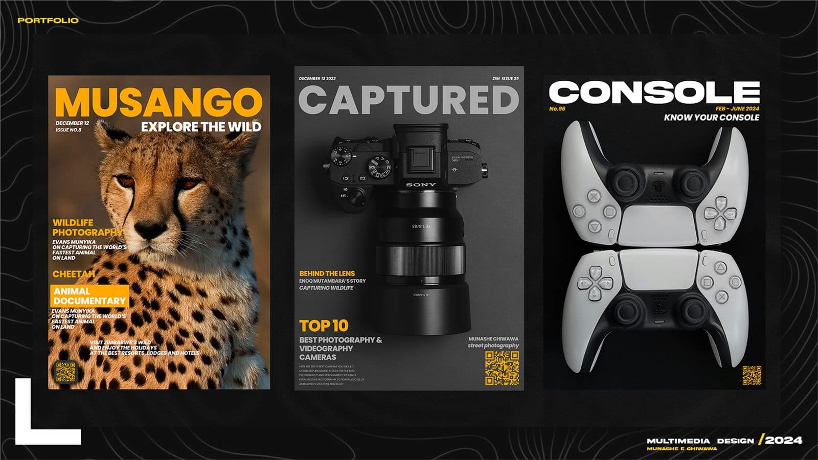 Musango, Captured, Console — magazine covers