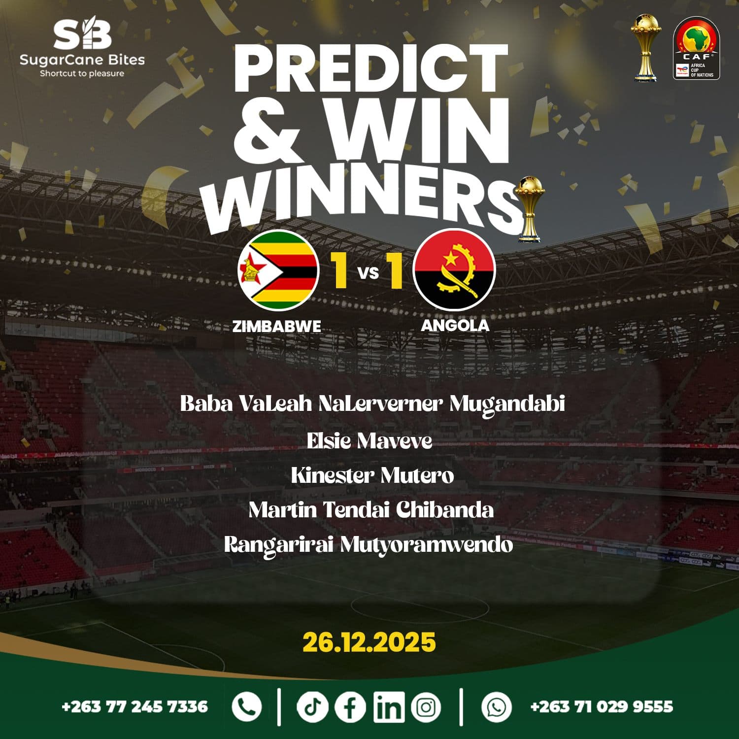 SugarCane Bites — Predict & Win campaign