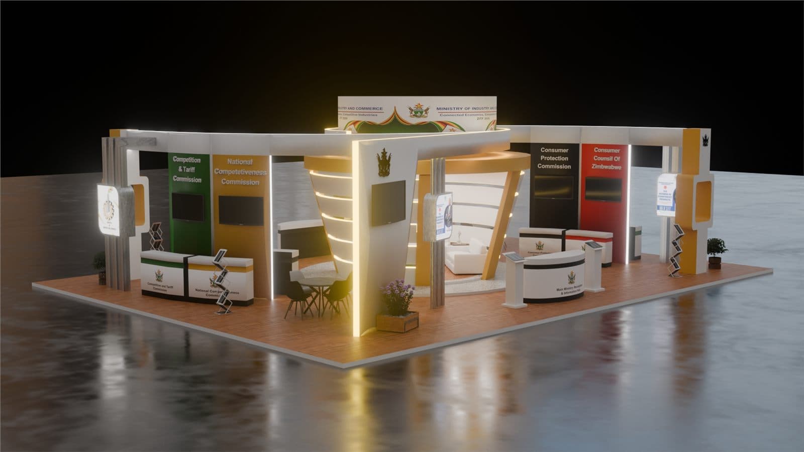 Ministry of Industry & Commerce — Government exhibition stand for a national trade fair